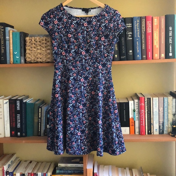 sears navy blue dress